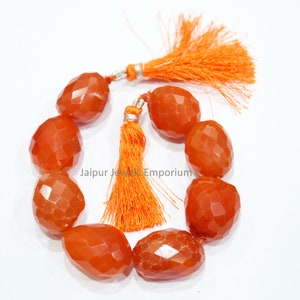 Carnelian Tumble Nuggets Shape Beads , Carnelian Faceted Tumble Nuggets Shape  Beads , Sold By Strand , 17x21 - 20x32 mm, 7&quot;, 20JJE273