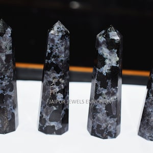 Natural Indigo Gabbro Tower Points, Amazing Indigo Gabbro Tower, Indigo Gabbro Pillars ,Sold By Pieces ,7.50-8 cm ,18JJE054