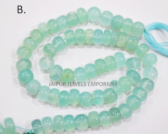 Aqua Chalcedony Smooth Rondelle Beads , Aqua Chalcedony Smooth Rondelle Briolettes ,Sold By Strand , 6.50-10 mm ,13&quot; ,19JJE925