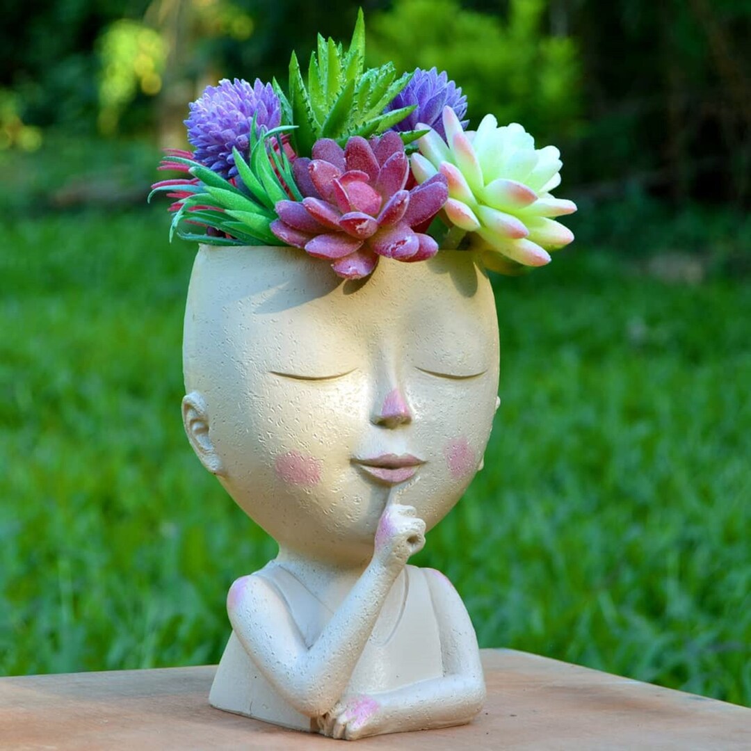 Face Planter Pot Face Flower Pots for Indoor and Outdoor Etsy