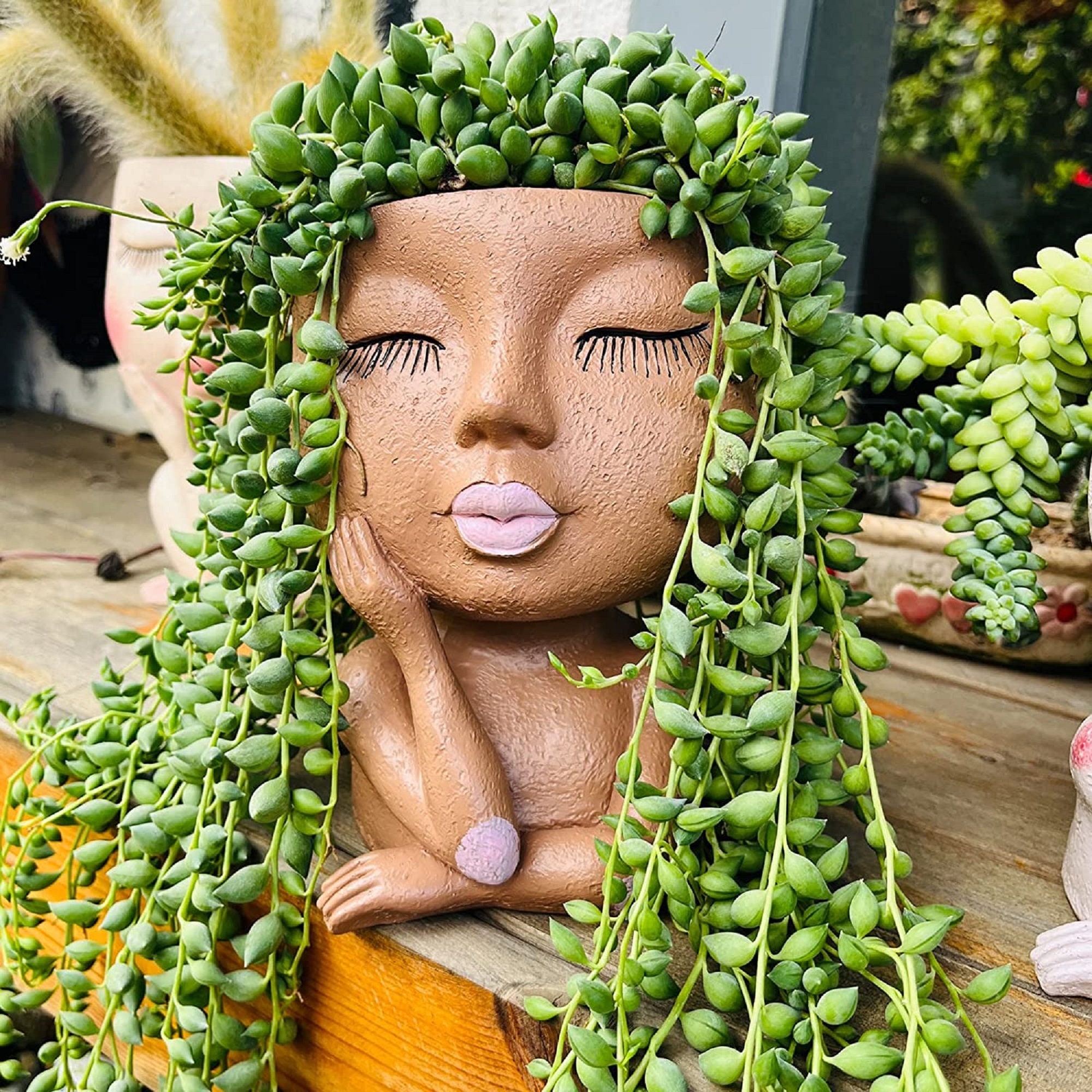 6.6in Head Planter Face Planters Pots Unique Planters for Etsy