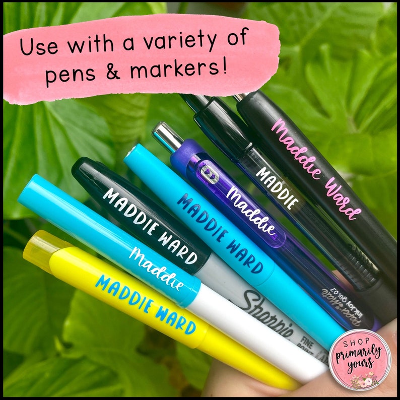 Name Decal Stickers for Pens Teacher Gift Back-to-School image 5