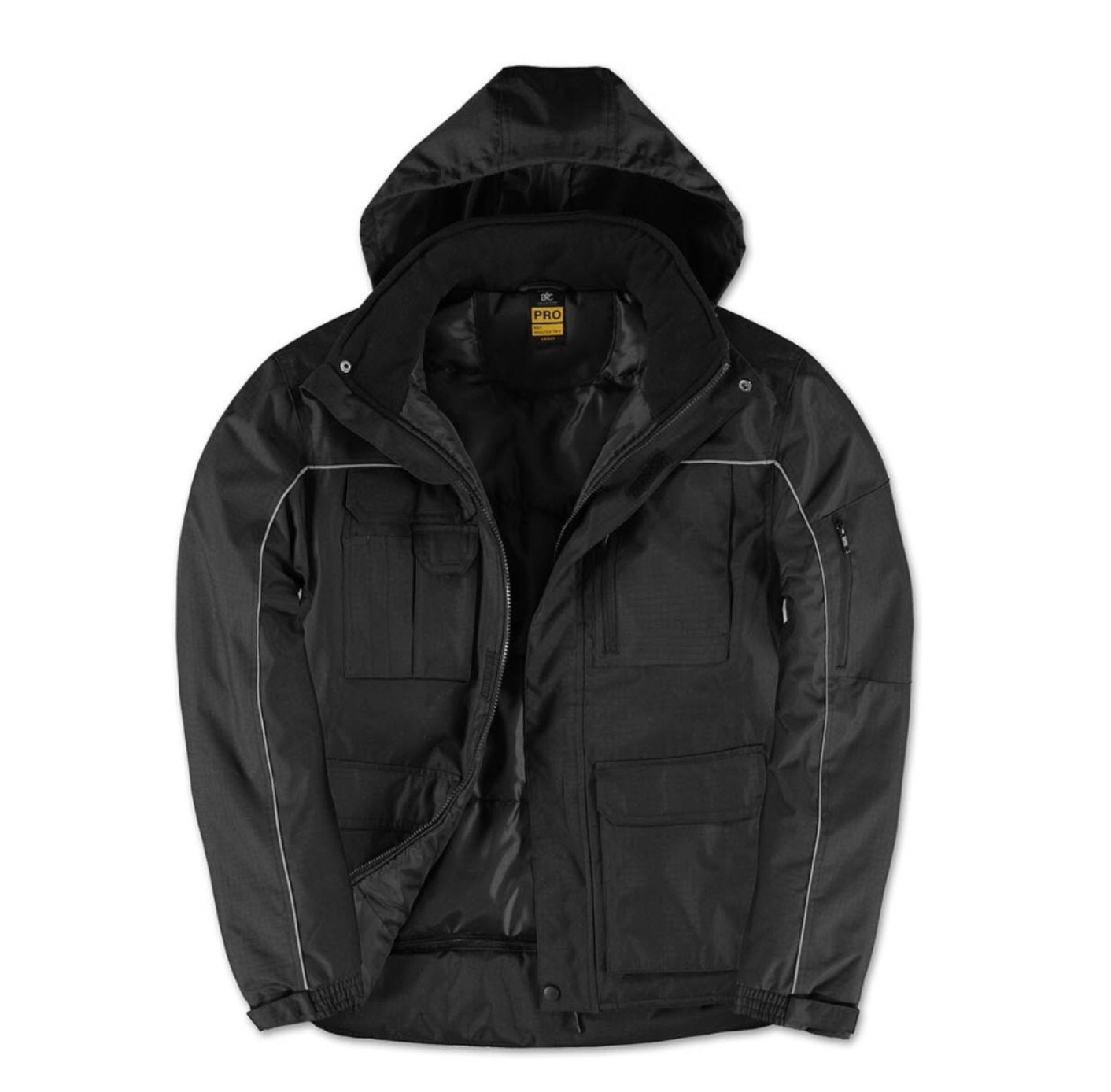 Mens Original Hooded Coat Thermal Jacket Black Etsy UK