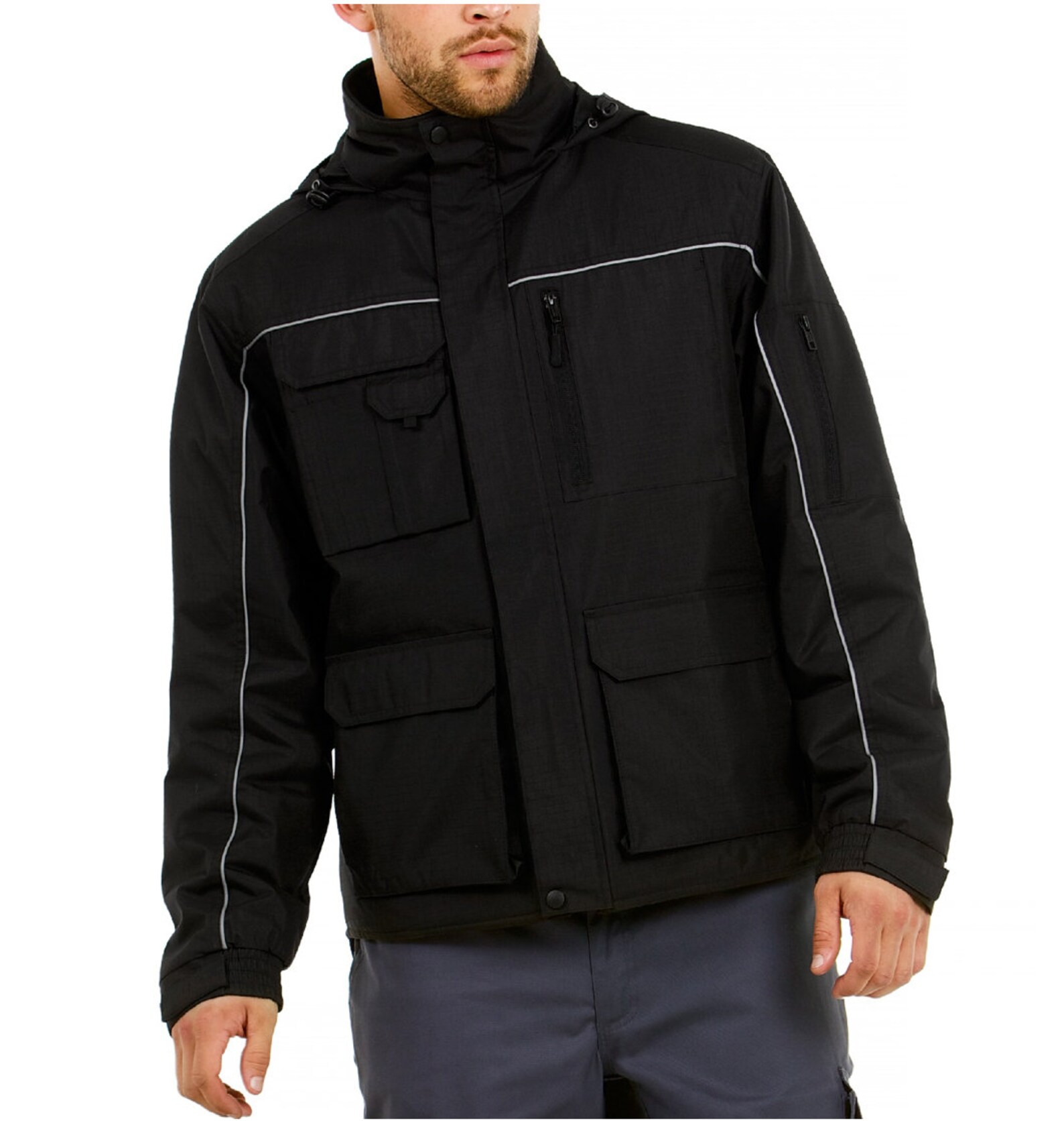 Mens Original Hooded Coat Thermal Jacket Black Etsy UK