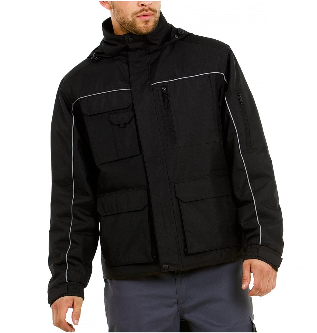 Mens Original Hooded Coat Thermal Jacket Black Etsy UK