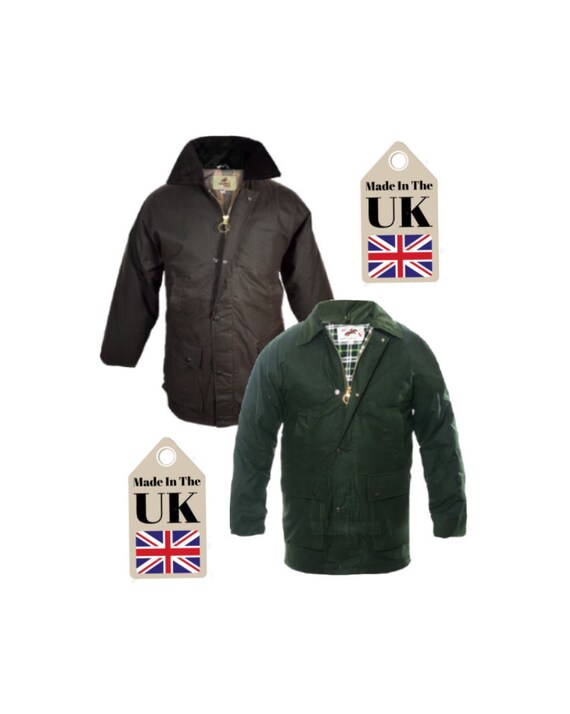 Mens Wax Padded Cotton Jacket With 