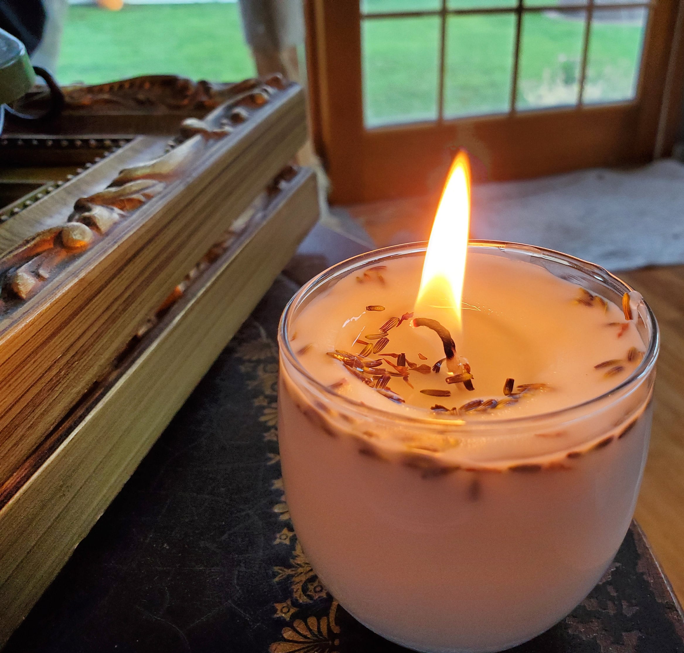 Homemade Earthy Candles With Lavender Etsy