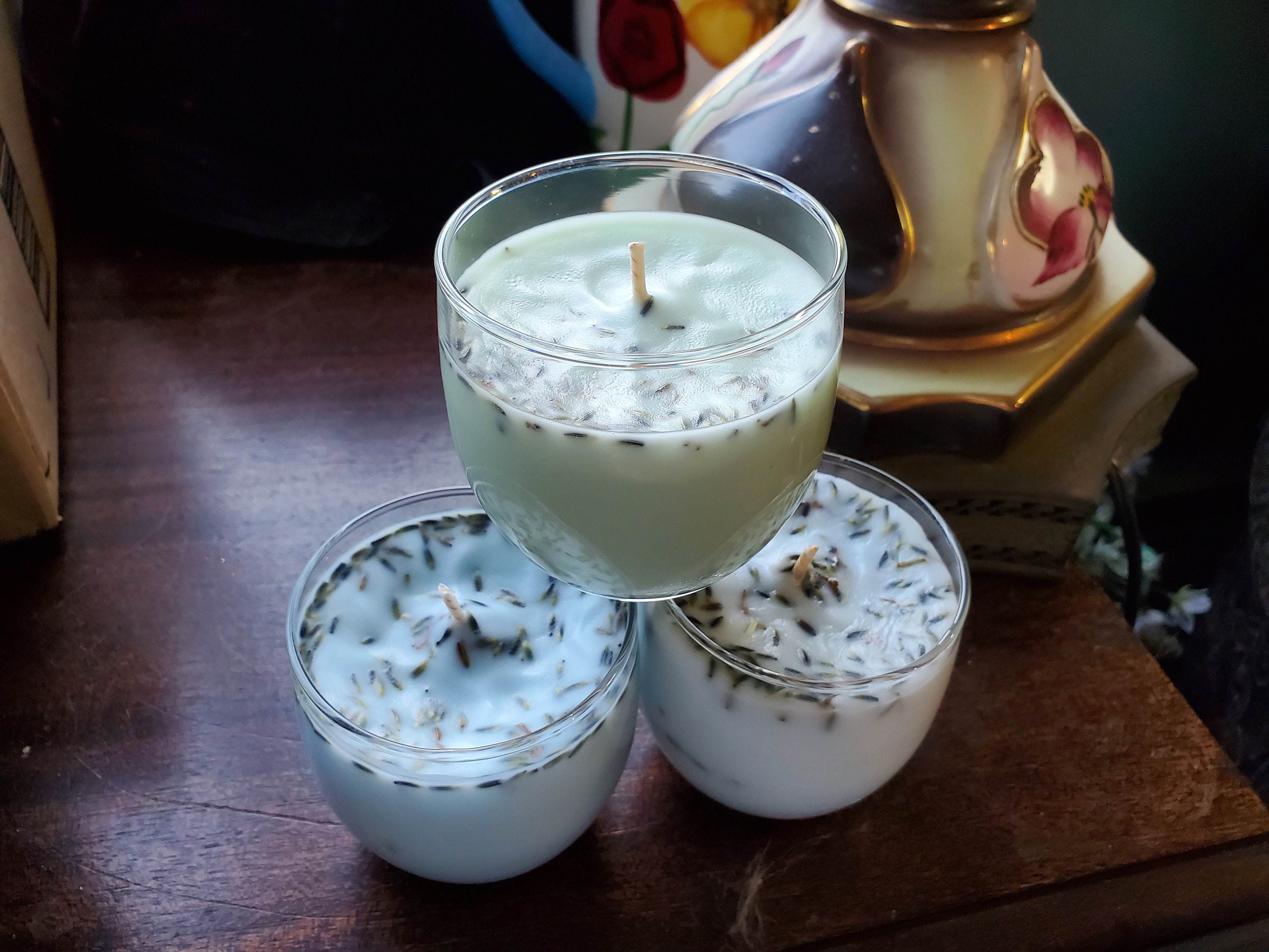 Homemade Earthy Candles With Lavender Etsy