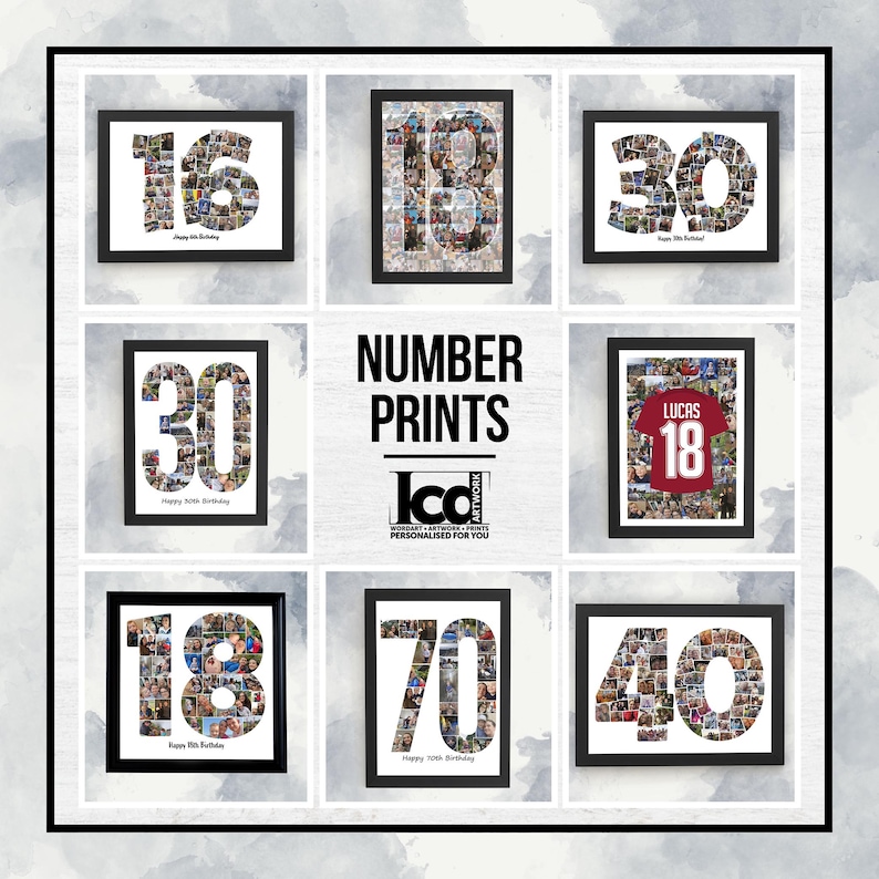 Personalised 30th Photo Collage Birthday Gift Wall Art Framed Home Décor Birthday Gifts for Friends & Family image 5