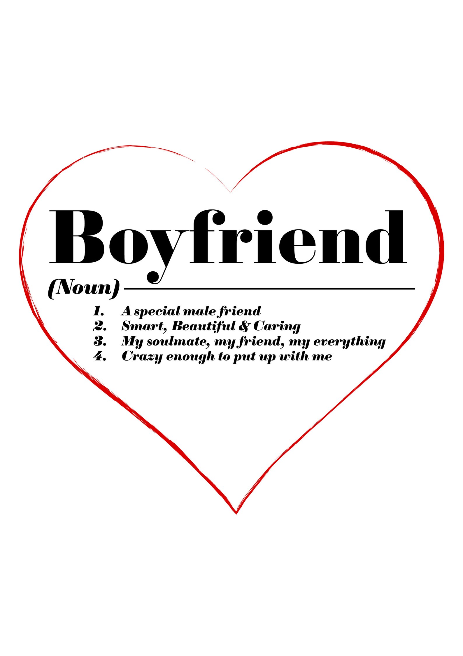 Boyfriend Dictionary Definition Wall art Framed Artwork Etsy