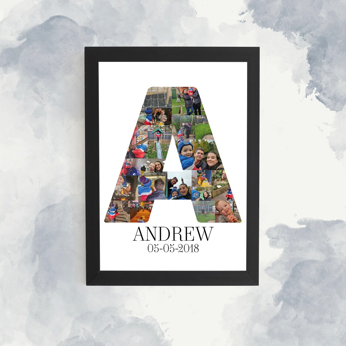 Personalised Letter Photo Collage, Monogram Picture Collage, Letter of ...