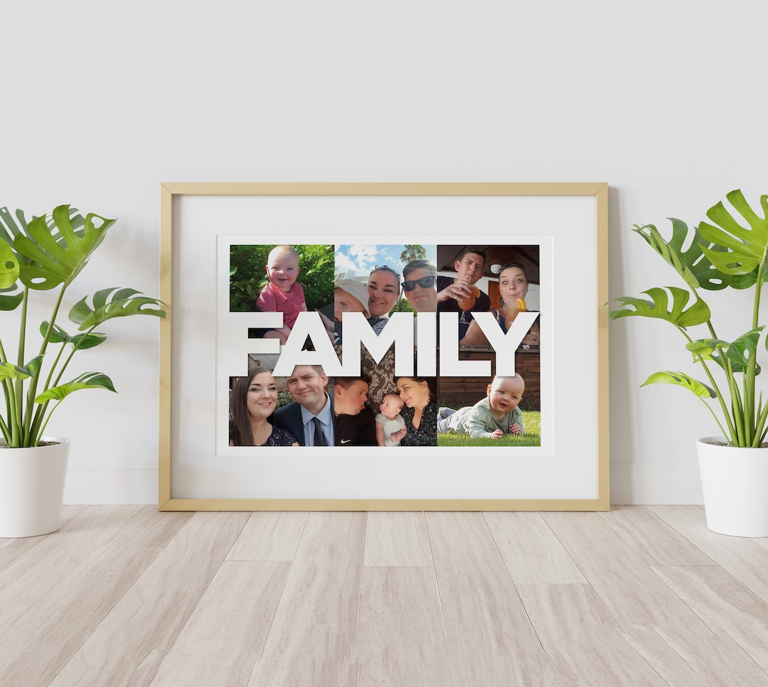 Personalised Family Photo, Collage Print, Framed, Digital Prints, Home ...