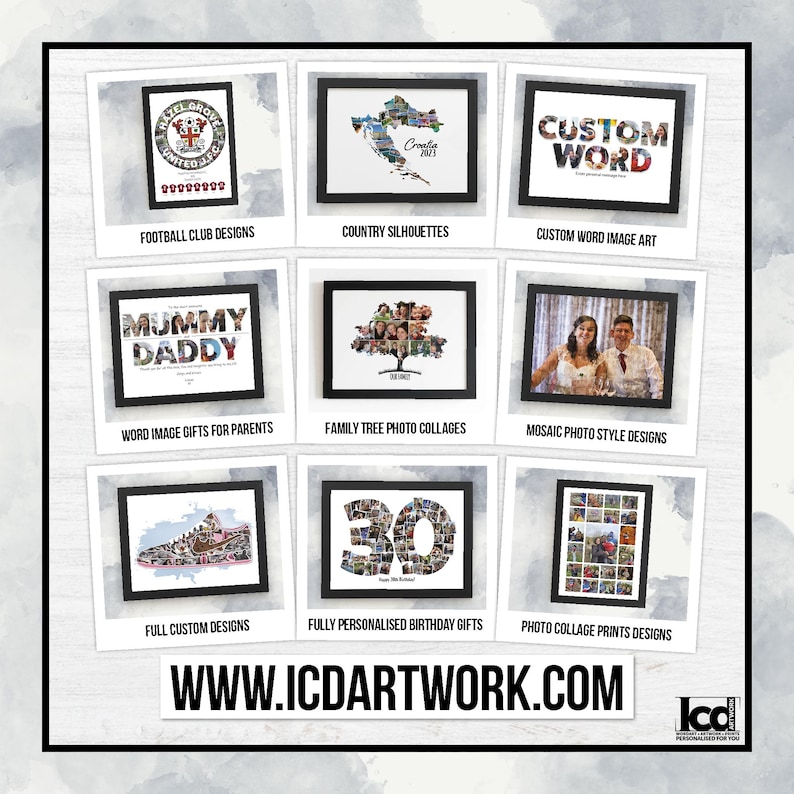 Personalised 30th Photo Collage Birthday Gift Wall Art Framed Home Décor Birthday Gifts for Friends & Family image 10