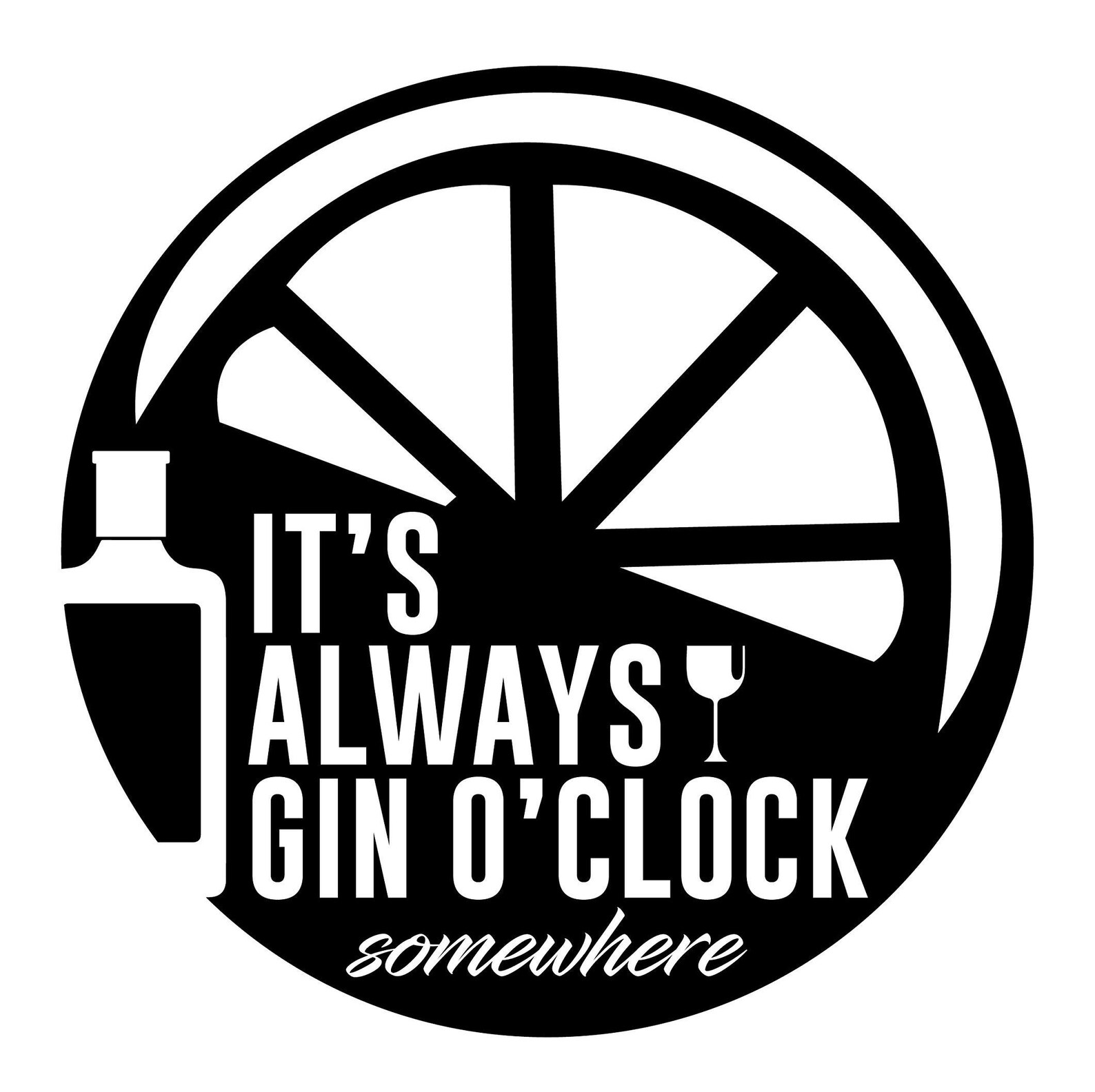 Gin O'clock Print Digital Illustration Print Gin Print Etsy Nederland