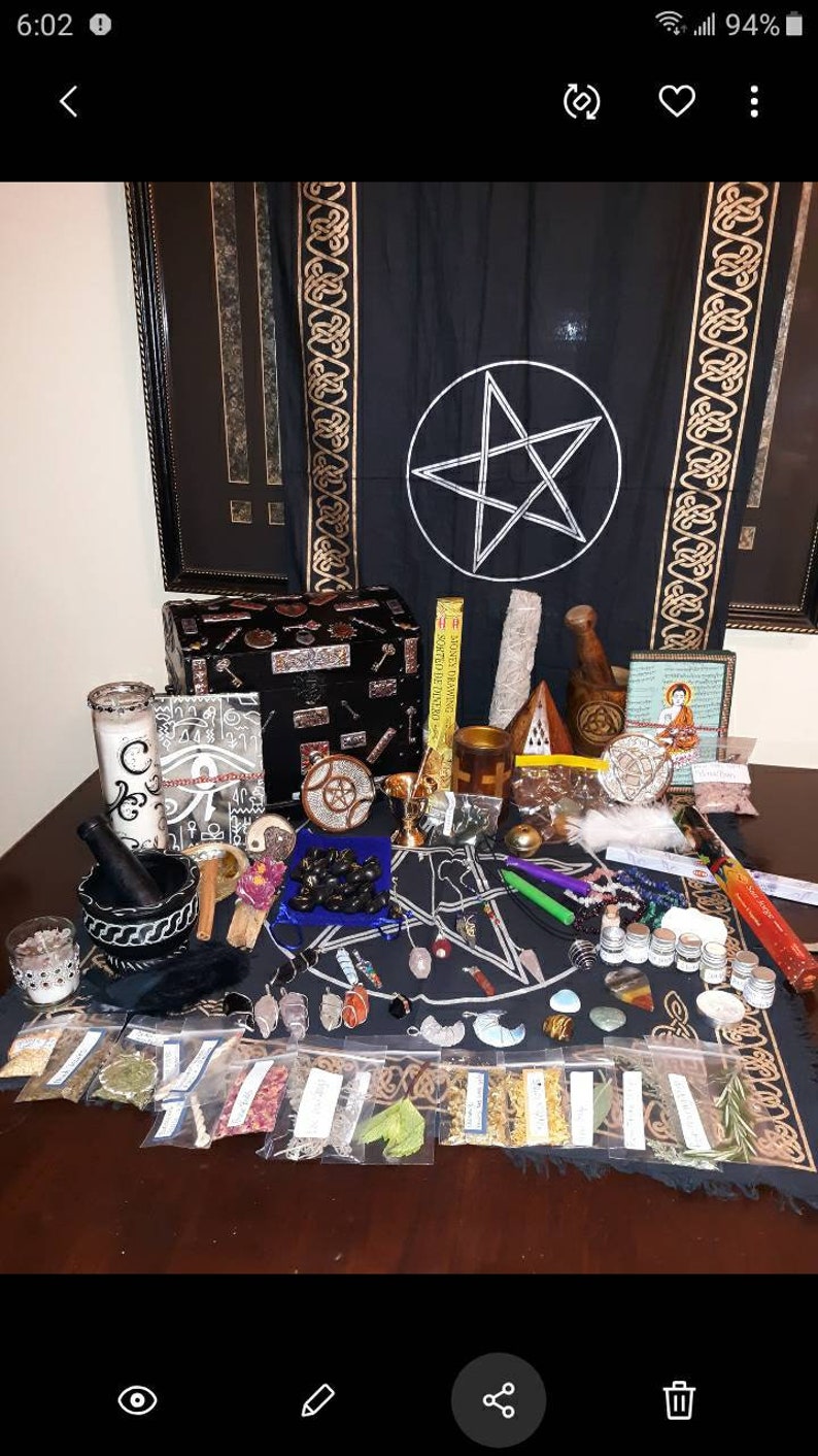 Witchcraft kit,  mystery witchcraft kit, witchcraft supplies, beginner witch kit. 