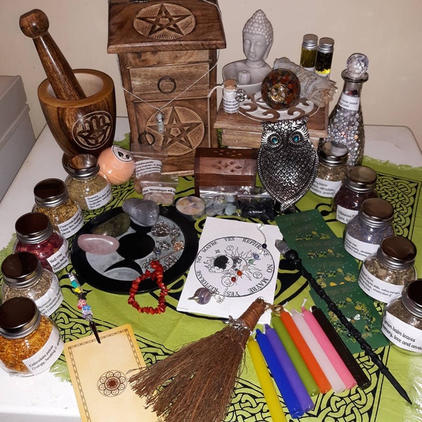 witchcraft kit, beginner witch kit, witch supplies.mystery kit