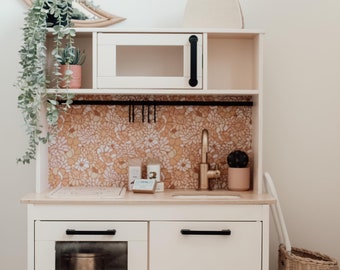 Splashback Wallpaper for IKEA Düktig & KMART Play Kitchen in Bohemian Vibes
