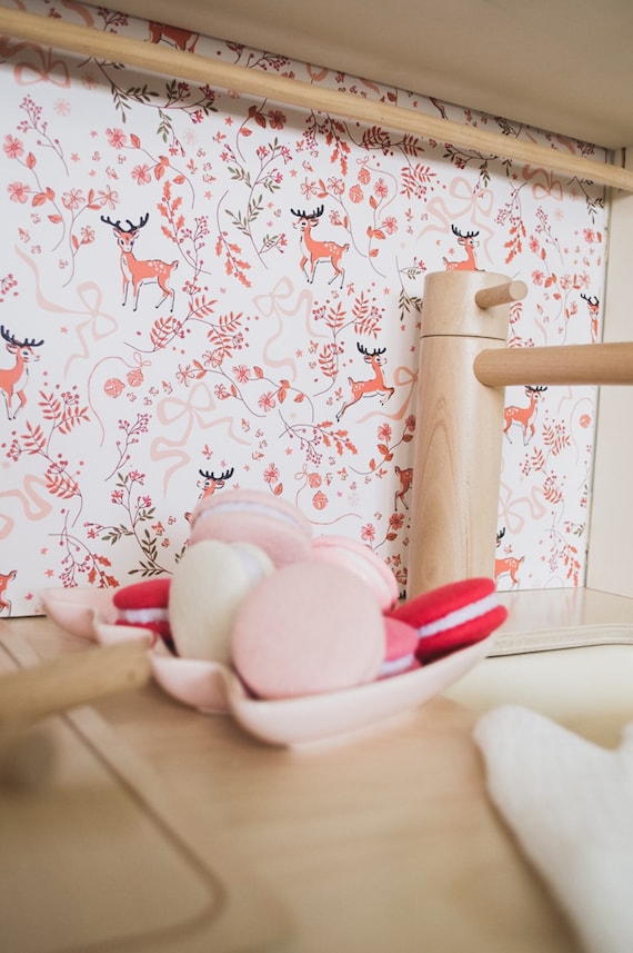 Papel pintado Splashback para IKEA Düktig y KMART Play Kitchen en Christmas  Wonderland