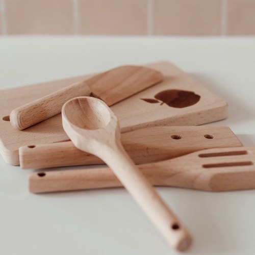 Kitchen Play Set Wooden Baby Toys Montessori Toys Play Kitchen Etsy