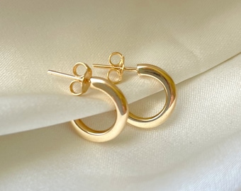 Huggie hoop earrings gold, huggie earrings, huggie hoop earrings, small gold hoops, gold filled hoops, small hoops, simple hoops gold