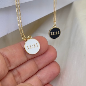 11:11 Angel Number Necklace Gold Filled, Spiritual Gift, 1111 Charm Necklace, Lucky Number Necklace, Good Luck Necklace, Make a Wish jewelry