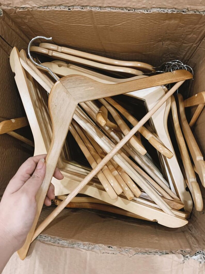 Wooden Hanger Custom Print With Wooden Dowel Hanger Etsy