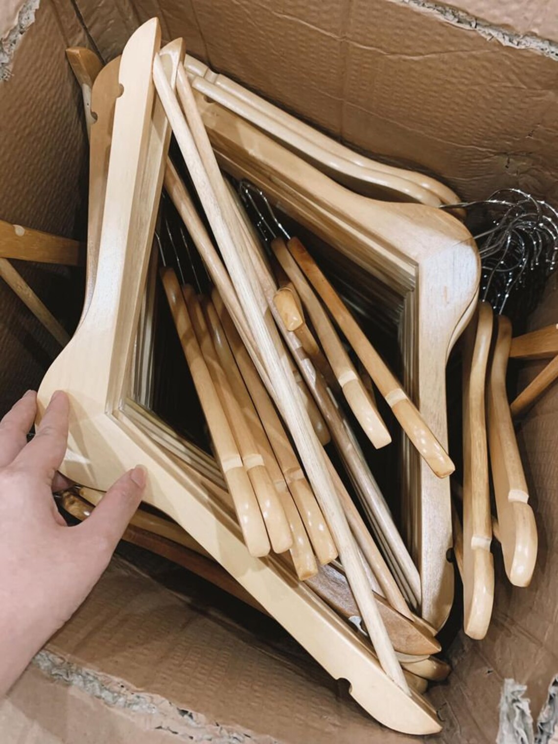 Wooden Hanger Custom Print With Wooden Dowel Hanger Etsy