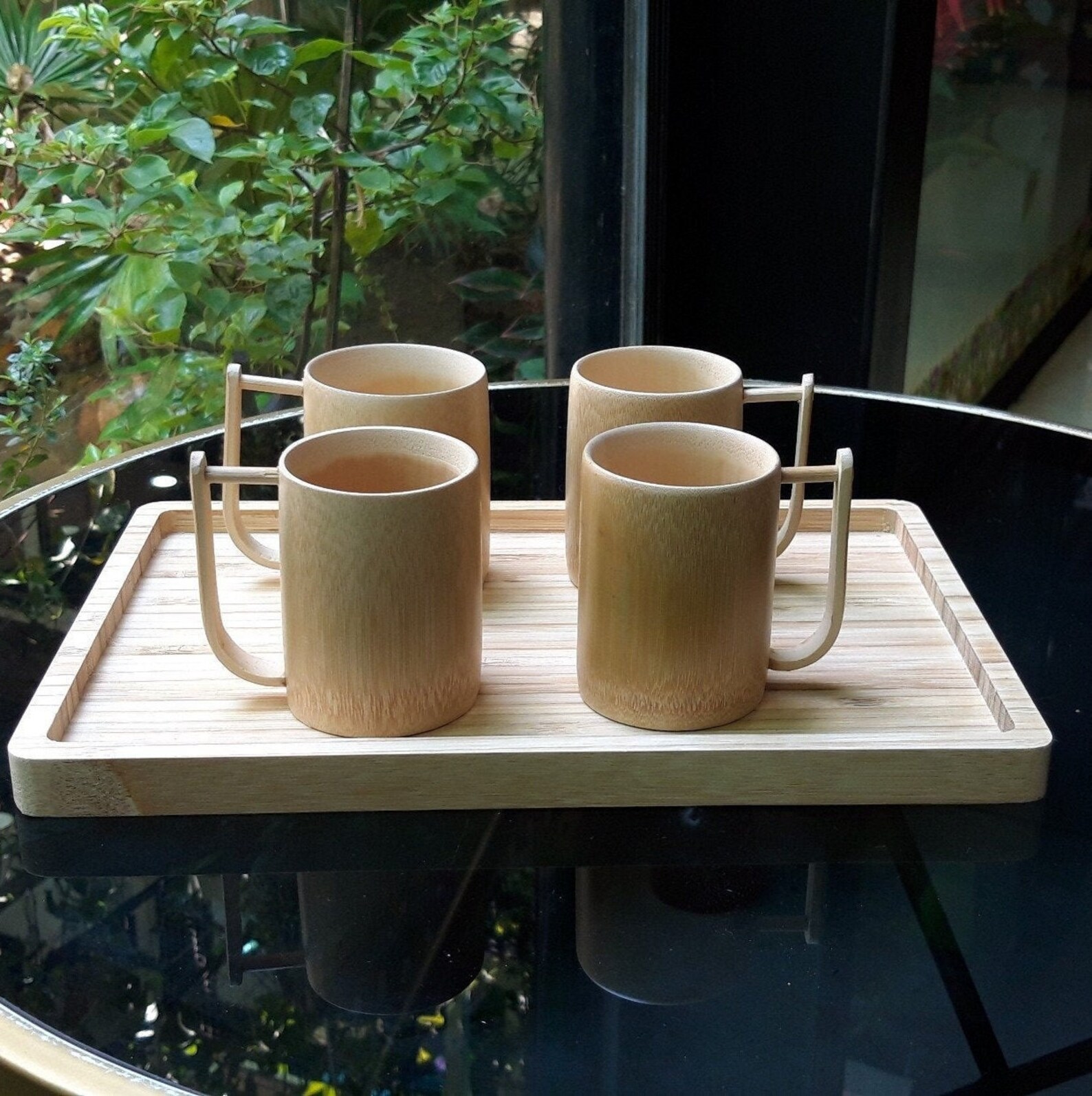 Eco bamboo cup bamboo cup holder 1 set of 1 pcs natural Etsy
