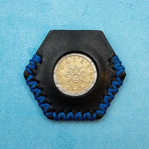 Custodia per monete EDC in pelle / Custodia per monete da trasporto quotidiano / Lucky Coin Slip / Porta monete pieno fiore