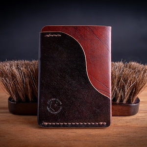 Portefeuille n° 62 | Portefeuille Edc | portefeuille minimaliste pour homme | Pochette de transport frontale | Porte-cartes de crédit en cuir I Every Day Carry