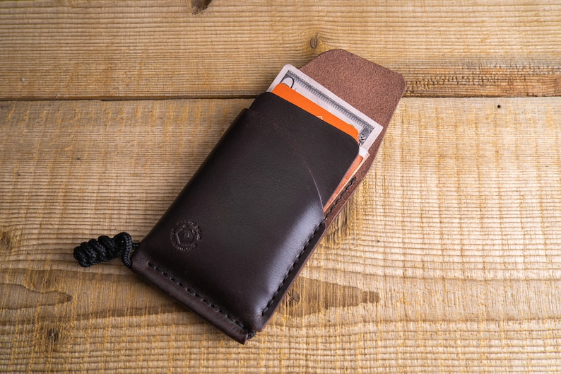 Cartera No. 67 / Cartera minimalista para hombre / Bolsillo delantero / Titular de la tarjeta de crédito de cuero I Edc Wallet / Todos los días llevar imagen 2