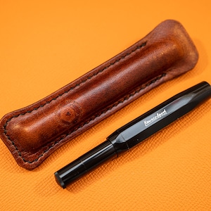Kaweco Sport Leather Sleeve: Hand-Dyed Vegetable Tanned Leather