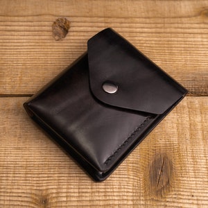 Geldbörse Nr.69 |  Minimalistische Geldbörse für Herren | Doppelseitiger Geldbeutel Kreditkartenetui aus Leder I Edc Wallet | Jeden Tag tragen