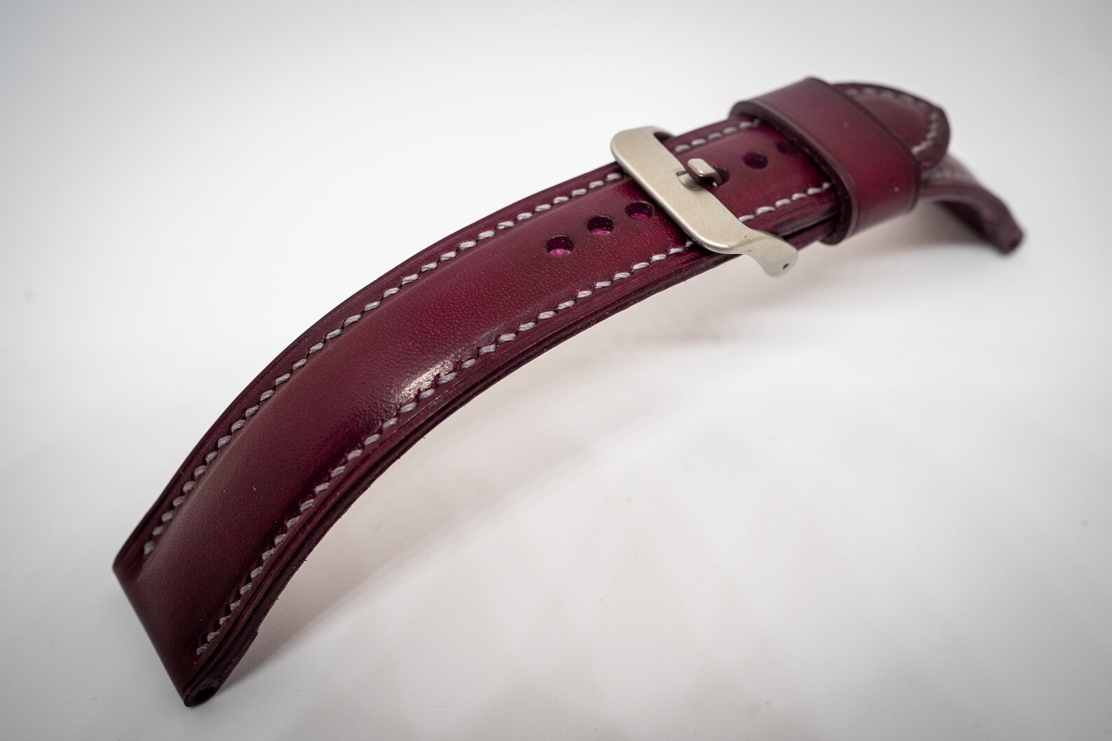 oxblood watch strap