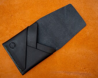 Minimalist Leather Wallet: Handmade Italian Vachetta Card Holder