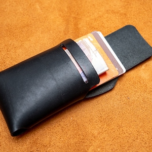 Cartera No. 38 / Cartera de cuero para hombre / Cartera estilo origami / Minimalista / Regalo personalizado para él