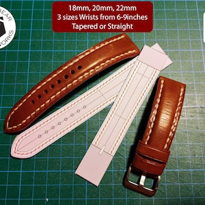 18 Printable Watch Strap Templates / 18-20-22mm 3 Sizes / Tapered and Straight / PDF and SVG watch strap pattern