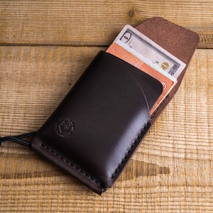 Geldbörse Nr.67 |  Minimalistische Geldbörse für Herren | Fronttasche tragen | Kreditkartenetui aus Leder I Edc Wallet | Jeden Tag tragen