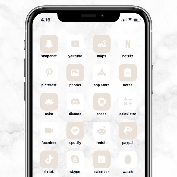 1000+ cream beige iOS app icon pack | minimalistic | neutral | aesthetic | minimal | iOS 14 | iphone | widgetsmith | aesthethicdesign