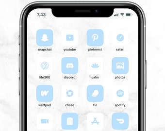 Baby Blue Icons Etsy