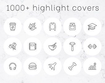Instagram Highlight Covers White & Black IG Story Icons Black Icon Set Minimalist Aesthetic Instagram Highlights Black Social Media Kit