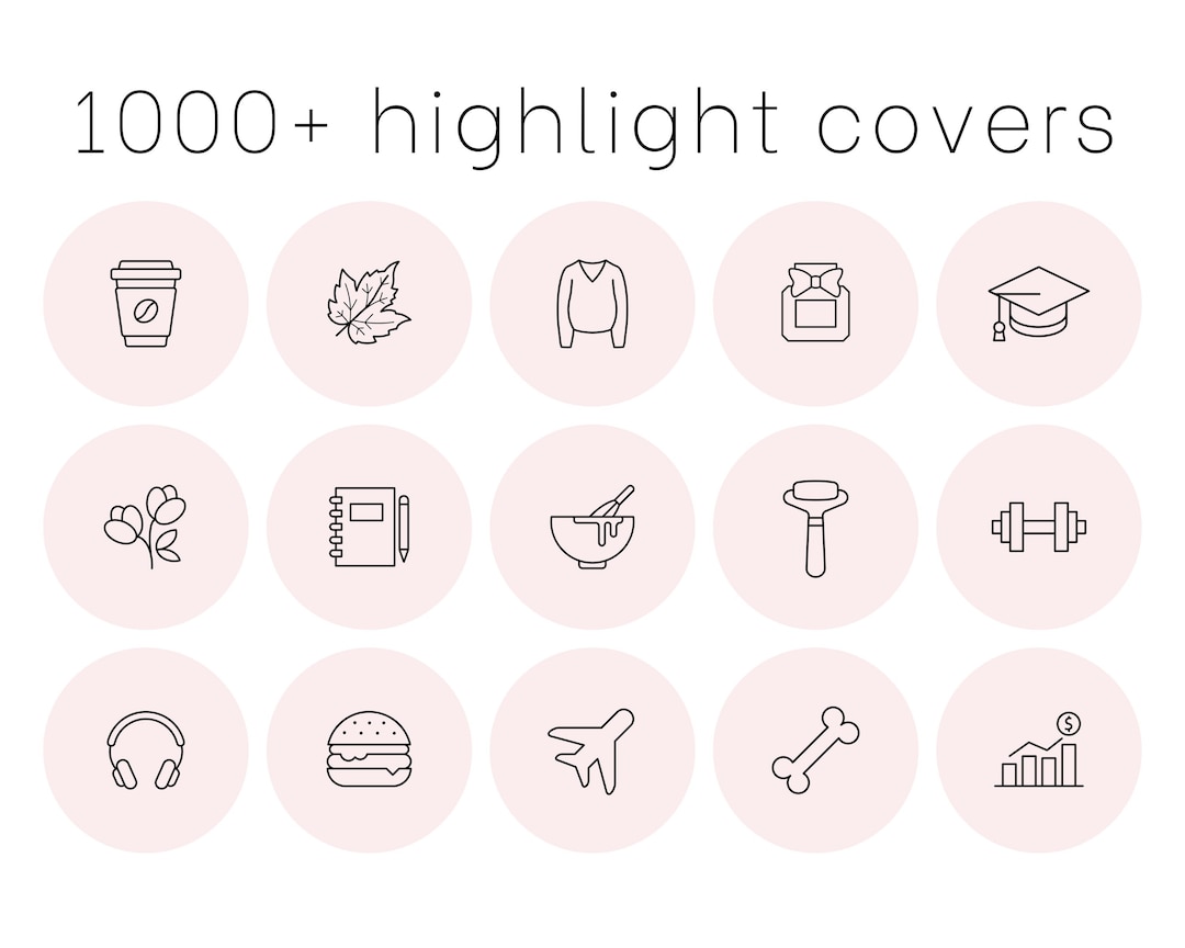 1000 Instagram Story Highlight Covers Girly Light Pink Icon - Etsy