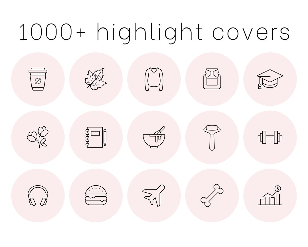 1000 Instagram Story Highlight Covers Girly Light Pink Icon - Etsy