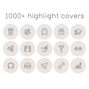 Instagram Highlight Covers Beige & Black IG Story Icons Black Icon Set Minimalist Aesthetic Instagram Highlights Neutral Social Media Kit
