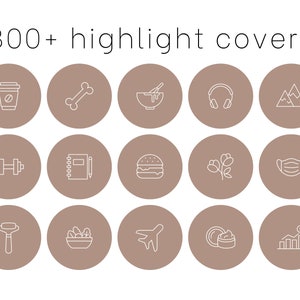 Instagram Highlight Covers Brown IG Story Icons Brown Icon Set Minimalist Aesthetic Instagram Highlights Brown Social Media Kit Icon Covers