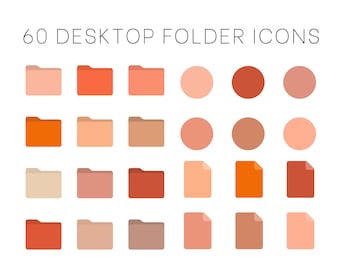 Autumn / Fall Desktop Folder Icons For Macbook and Windows, Personalized organization, Icon customization Set, Aesthetic MacOS Accessories