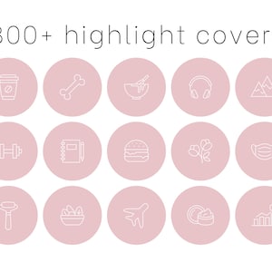 Instagram Highlight Covers Pink IG Story Icons Rose Pink Icon Set Minimalist Aesthetic Instagram Highlights Pink Social Media Kit Icon Cover