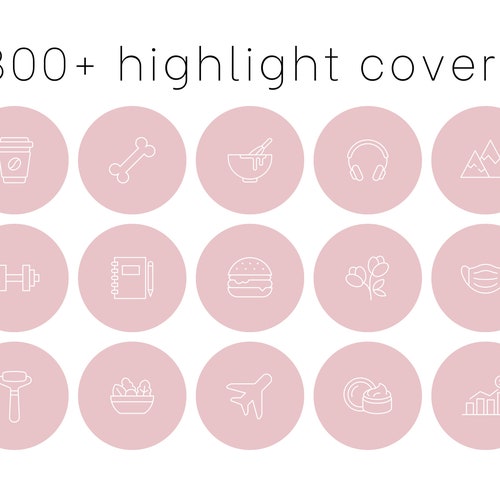 1000 Instagram Story Highlight Covers Girly Light Pink Icon - Etsy