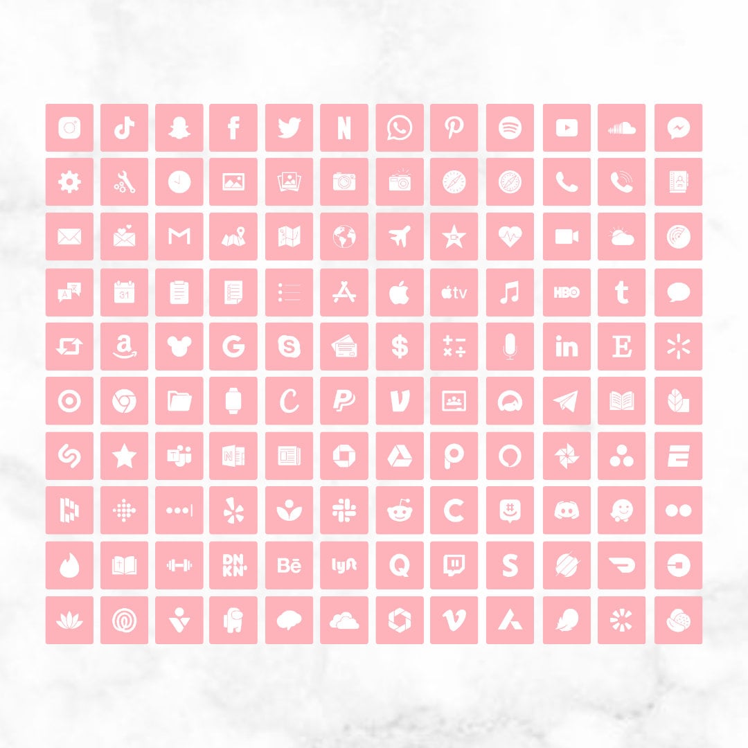 Retro Pastel Pink Aesthetic Ios Icons Windows Wallpaper Etsy | Hot Sex ...