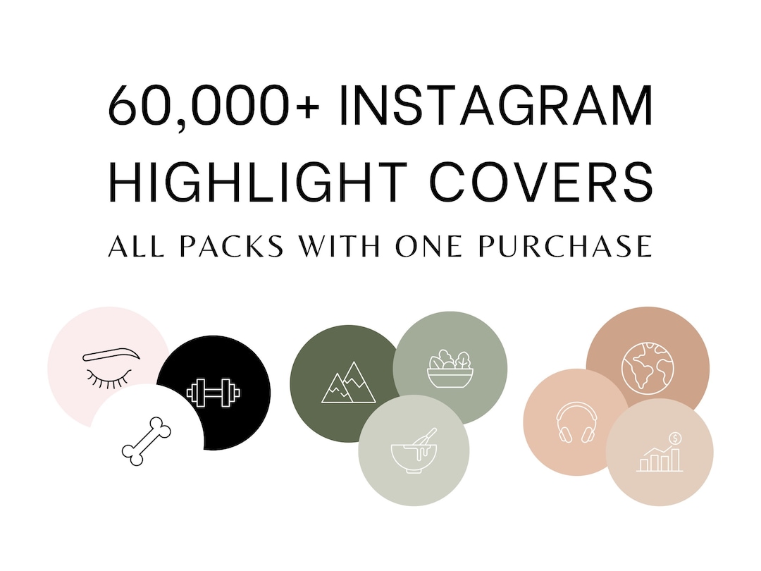 Instagramハイライトカバー IGストーリーアイコン ソーシャルメディアアイコンセット  ミニマリスト美的Instagramハイライトメガバンドルソーシャルメディアキットアイコン - Etsy 日本